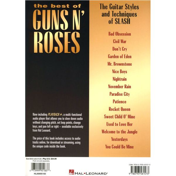 Hal Leonard The Best Of Guns n' Roses