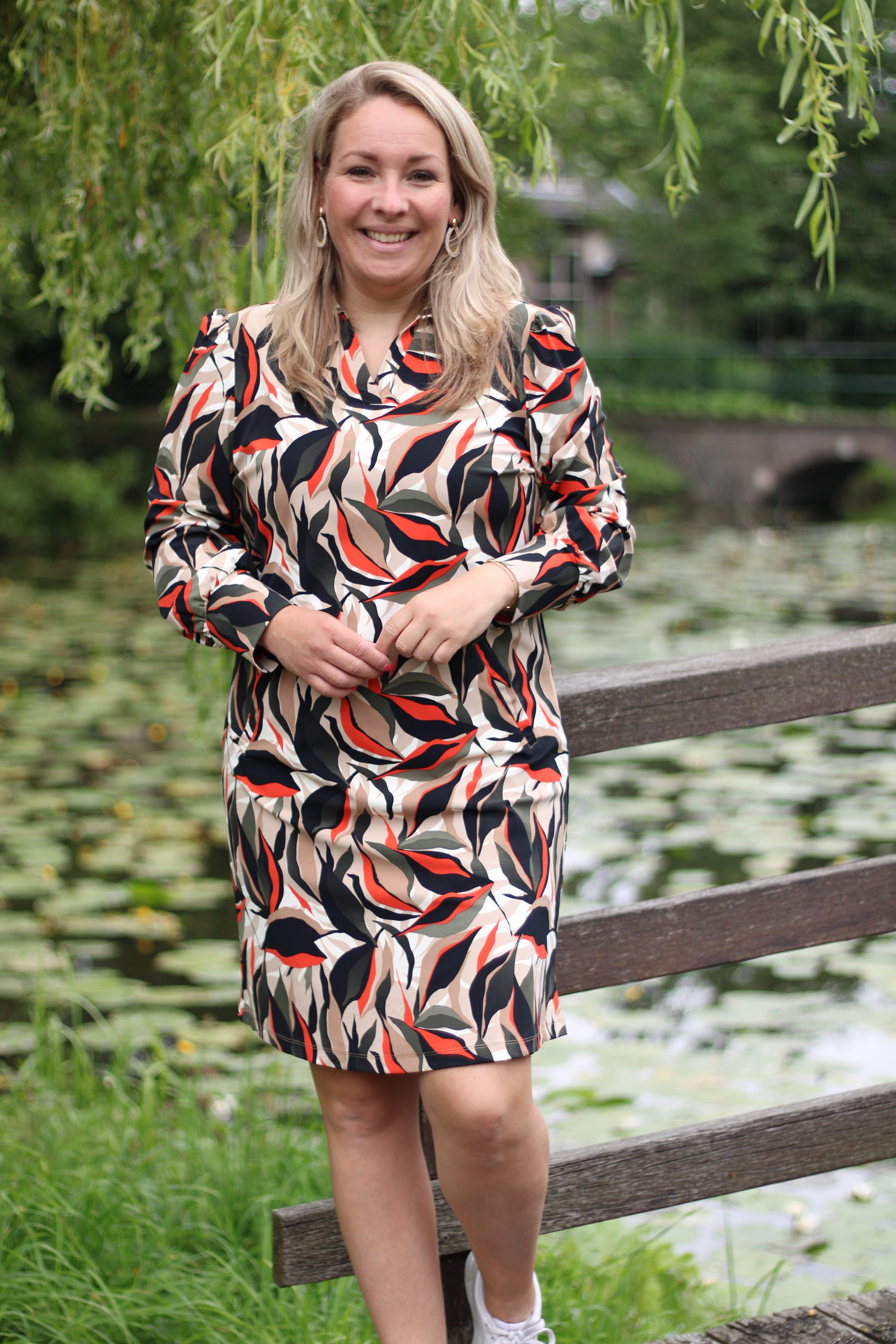 Zoso - Erica Printed Travel Dress - Redclay/Camel