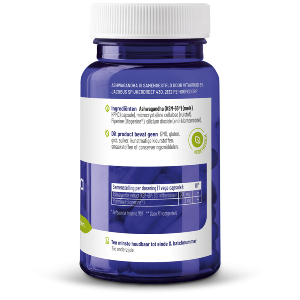 2x Vitakruid Ashwagandha Ksm 60 vegacapsules