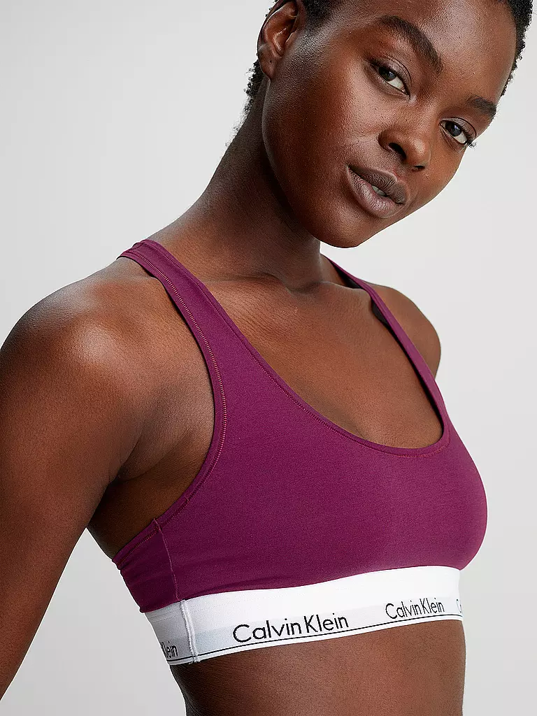 CALVIN KLEIN Bralette - Bustier MODERN COTTON purple beere