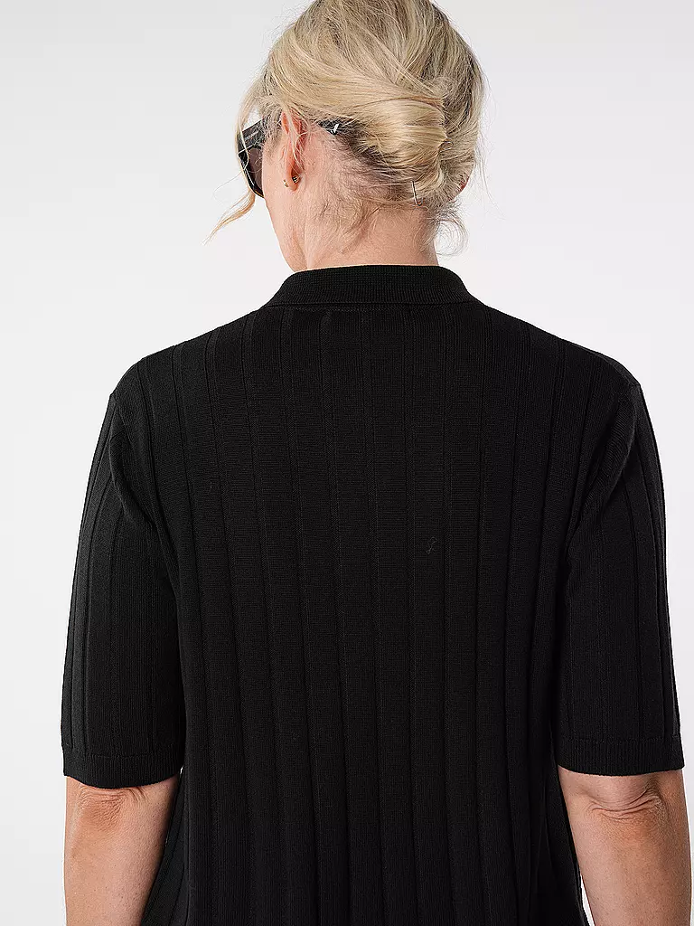 OFFICINE GENERALE Poloshirt 3/4 Arm schwarz