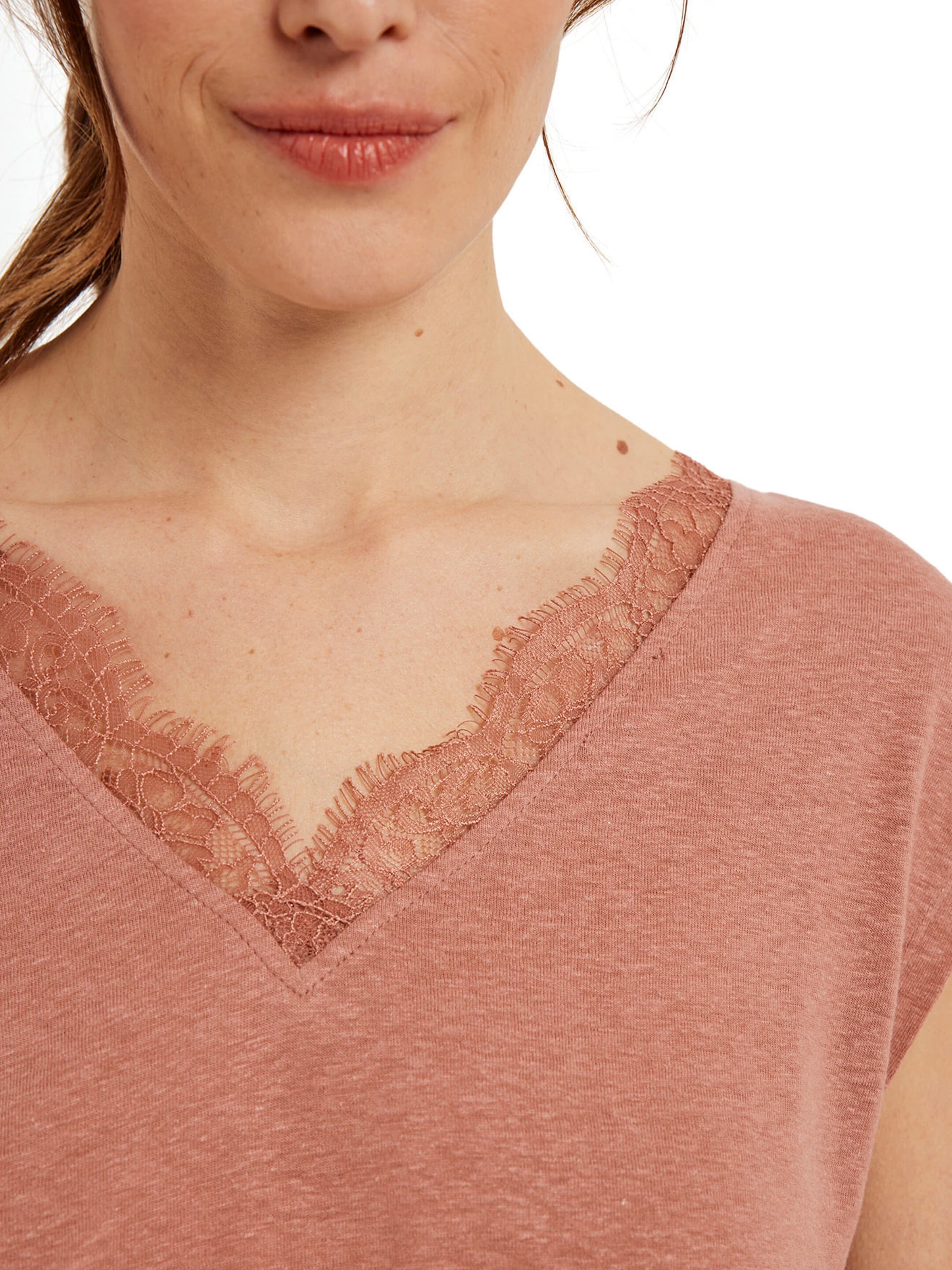 Vertbaudet Wendbares Umstands-Shirt aus Leinenmix altrosa