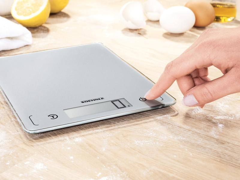 Soehnle Küchenwaage Page Comfort 300 Slim Grau Flache Küchenwaage