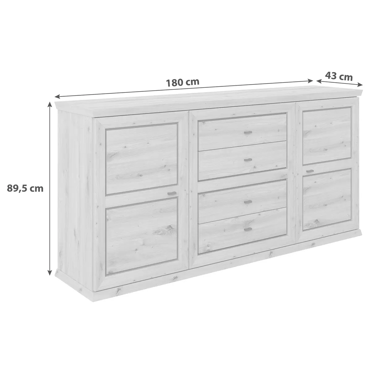 Sideboard Harvey schwarz,Eiche