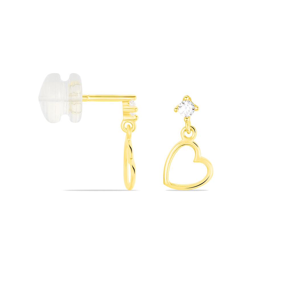 Boucles D'oreilles Pendantes Daria Cœur Or Jaune