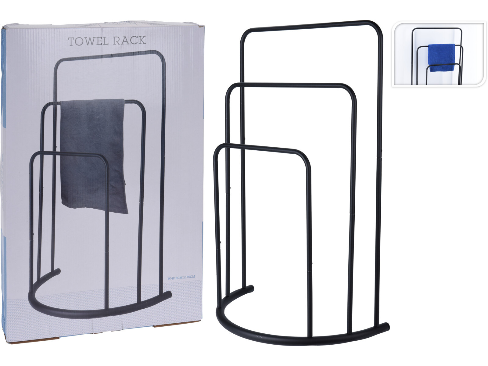 TOALHEIRO PRETO 49.5X23.5X75CM