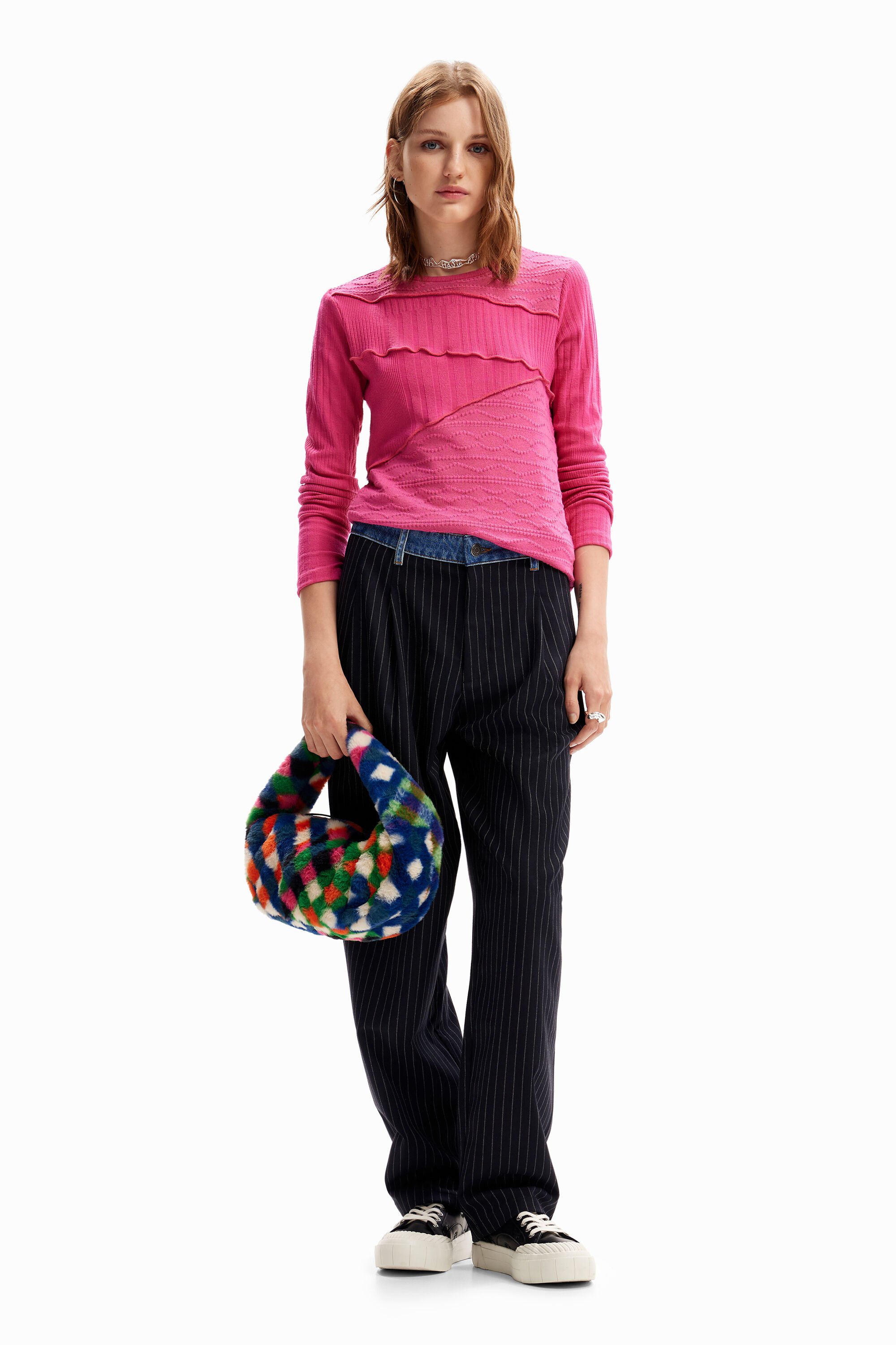 Sac effet fourrure losanges
