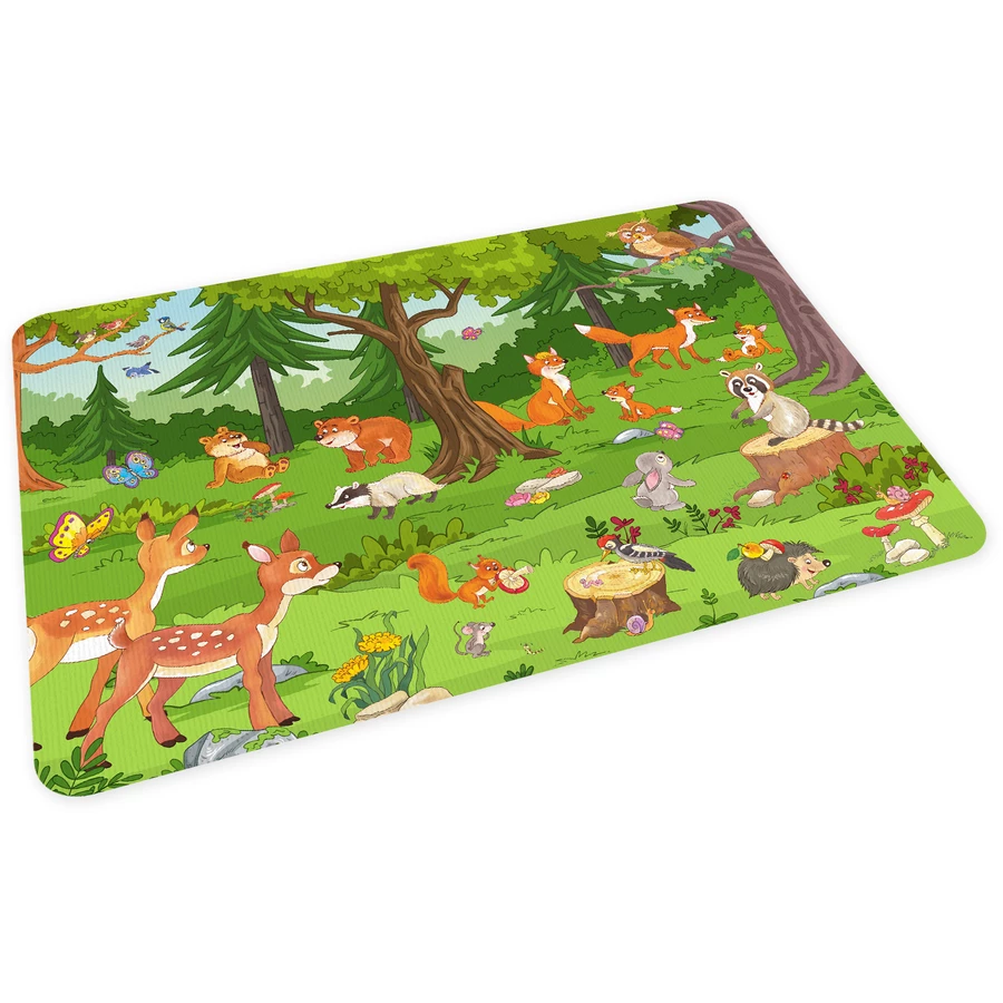 Nikima Platzset stabiles Vinyl Tischset – Waldtiere mehrfarbig