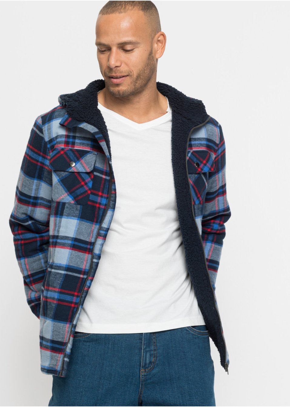 Overshirt met teddy voering