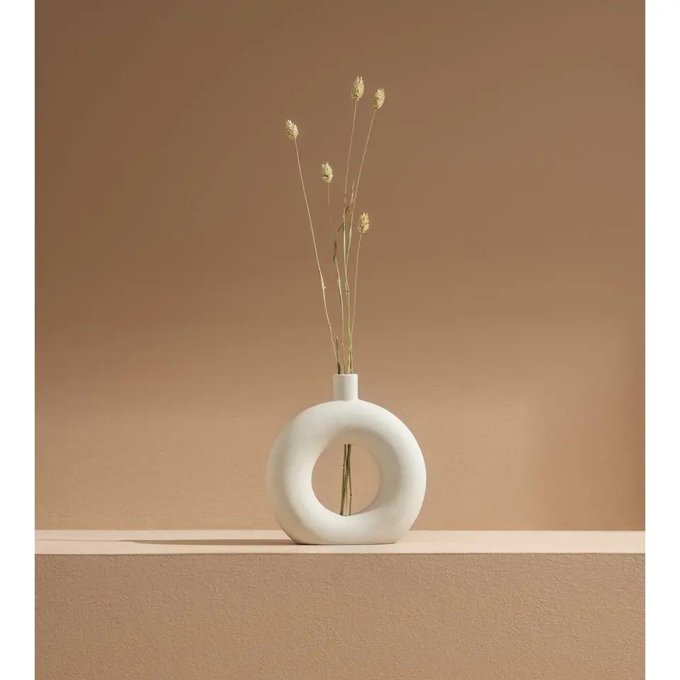 Vaas Lotus - off-white - keramiek - 22x20x6 cm