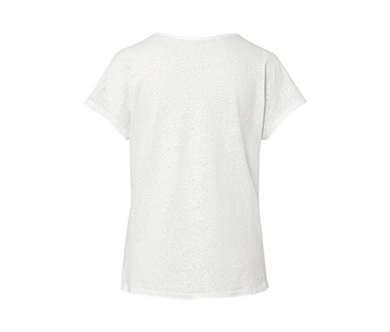 Shirt mit Leinen, cremeweiß