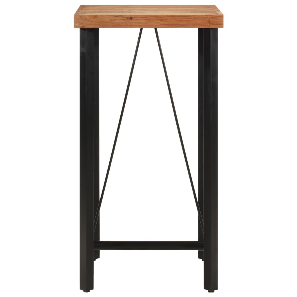 vidaXL Bartafel 55x55x107 cm massief acaciahout en ijzer