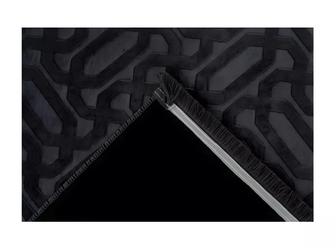 Tapis 160x120cm, design D012A coloris graphite - Confort et élégance pour votre intérieur