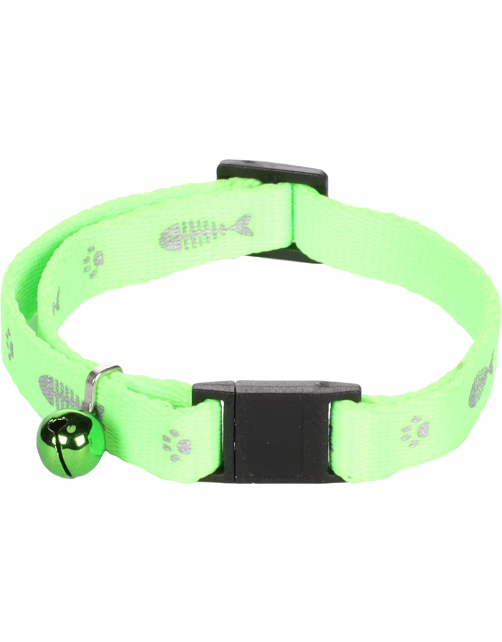 Flamingo Kattenhalsband Ziggi - Kattenhalsband - 20-35 cm Groen