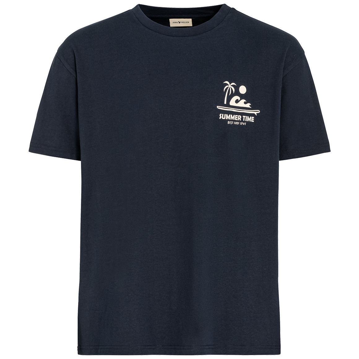 Jonas Nielsen Herren T-Shirt mit Backprint dunkelblau