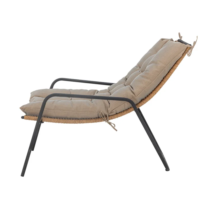 Bloomingville - Boel Liegestuhl mit Hocker, natur