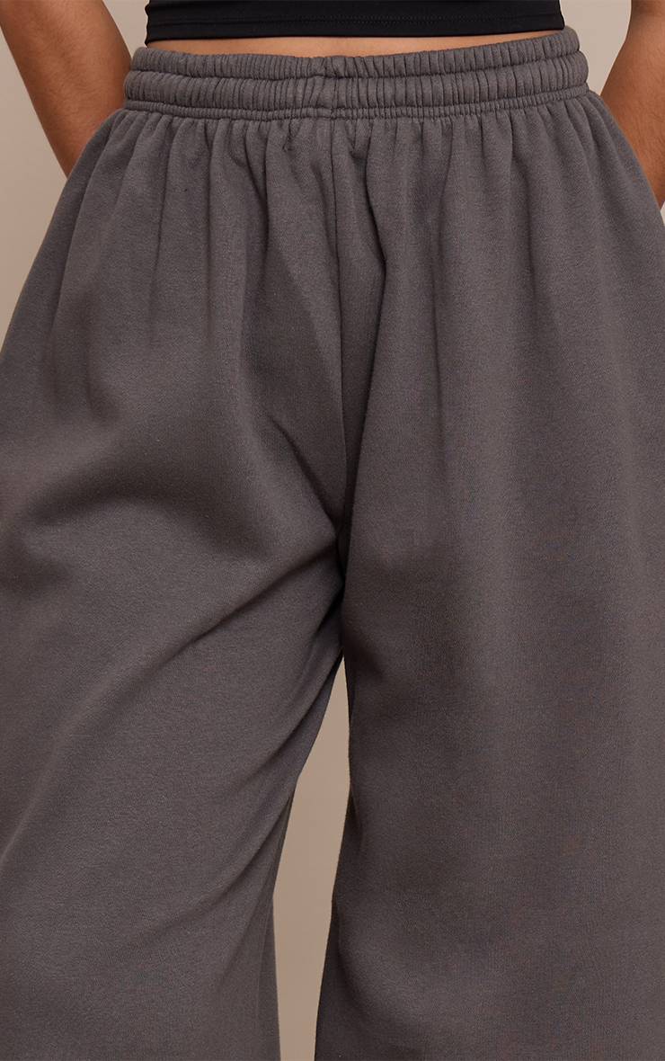 Charbon Jogging Taille Haute Jambes Larges