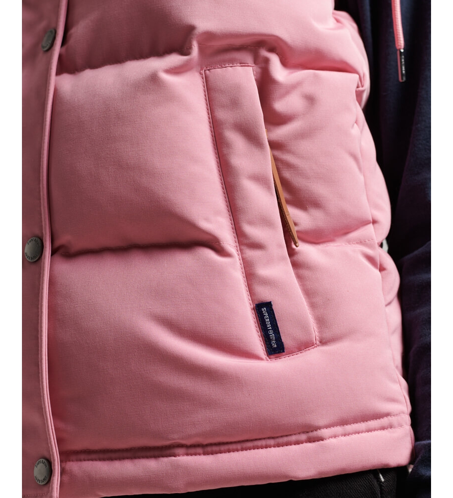 Colete com capuz Superdry Vintage Everest rosa