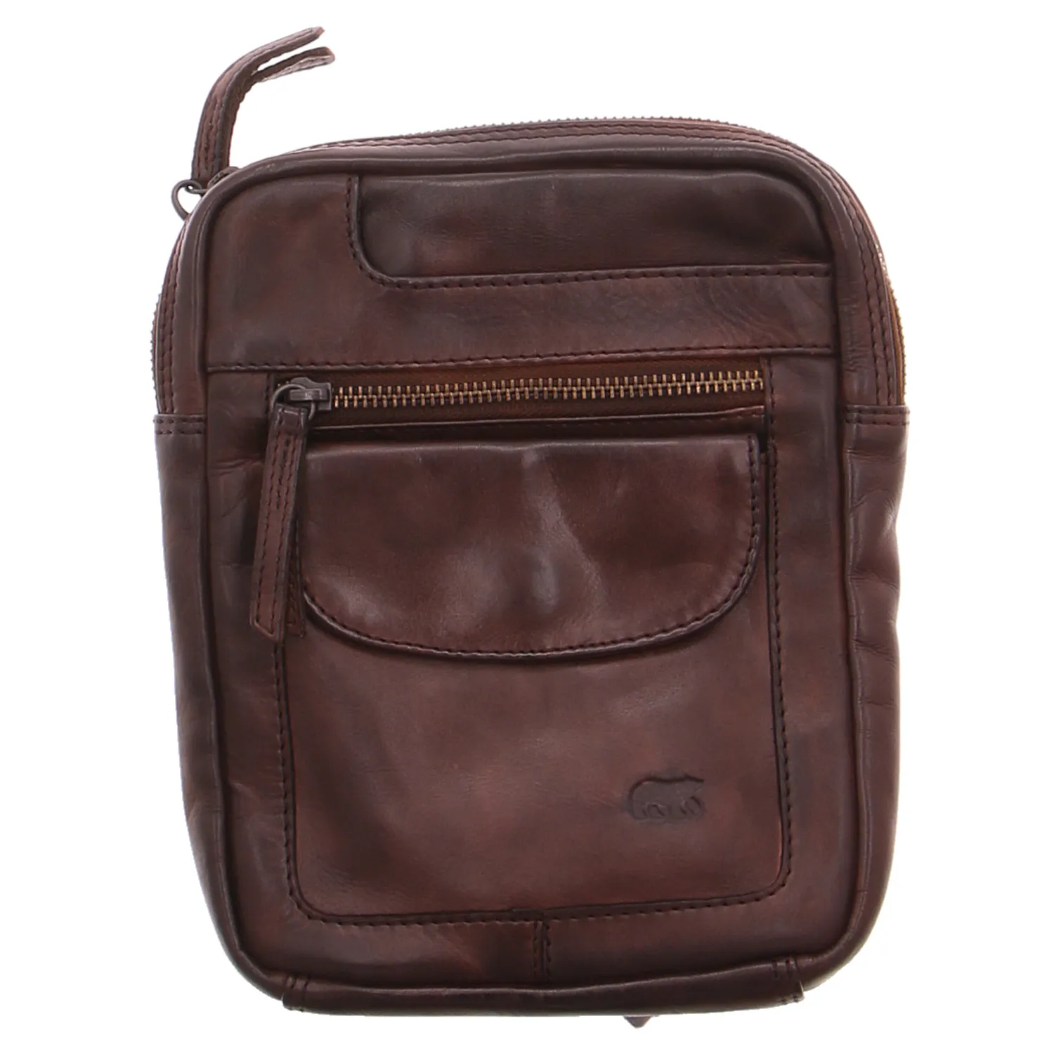 BEAR DESIGN Umhängetasche Braun Leder