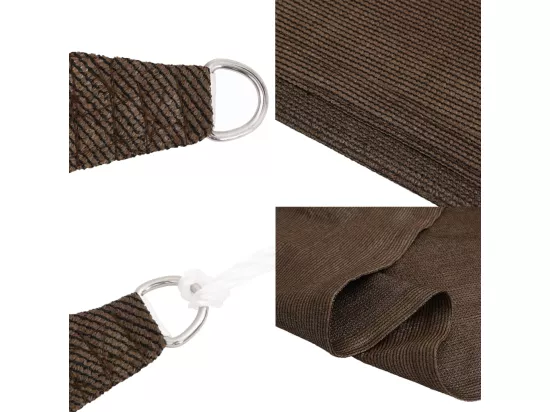 Voile d'ombrage 160 g/m² Marron 5x6 m PEHD
