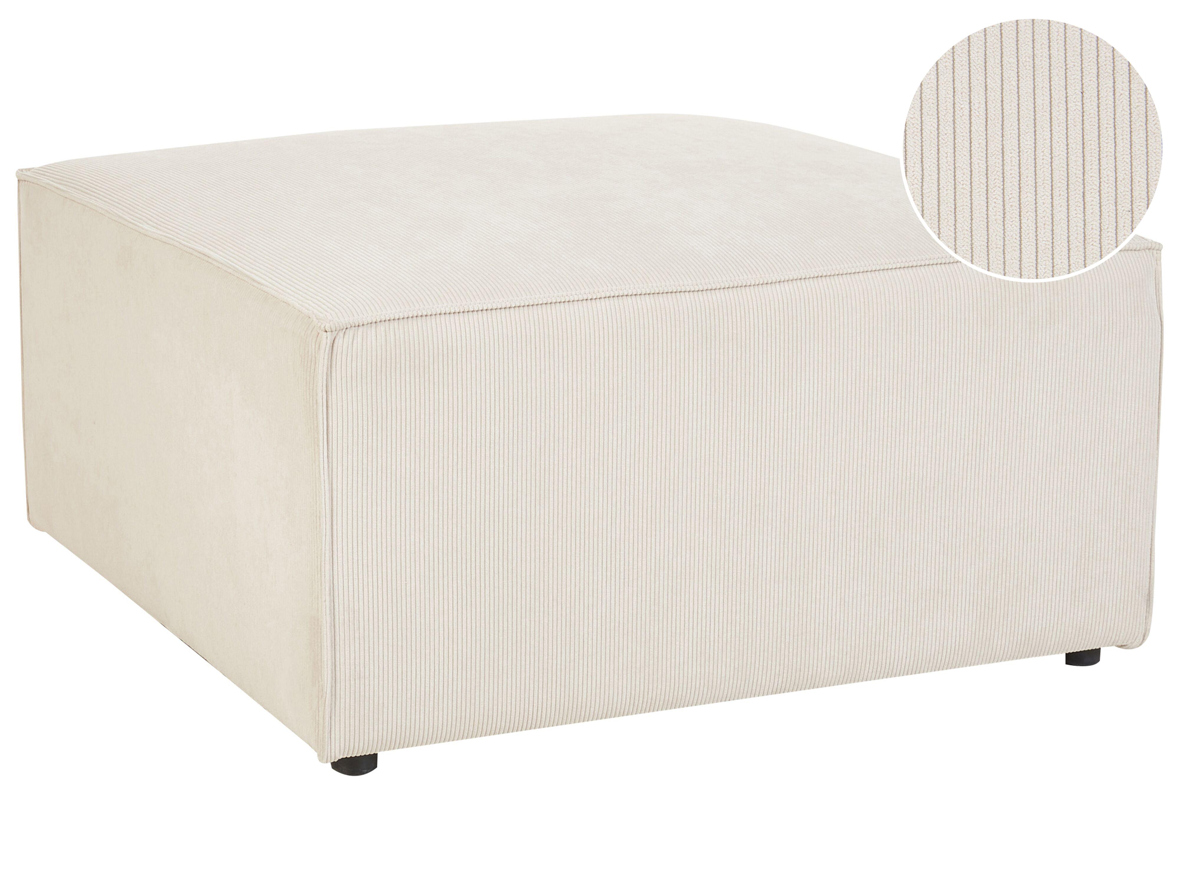 Ottomaan LEMVIG Corduroy Lichtbeige