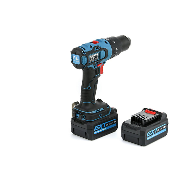 Perceuse à percussion sans fil brushless Erbauer ECD18-Li-2 18V - 2x4Ah