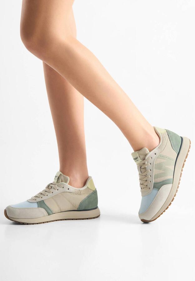 Woden Ronja Sneakers groen Leer Dames