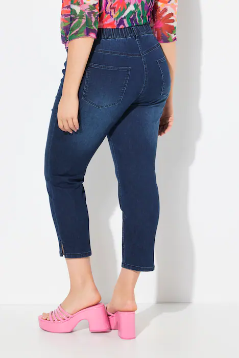 7/8-Jeggings Sienna, konisches Bein, Denimoptik, dark blue denim