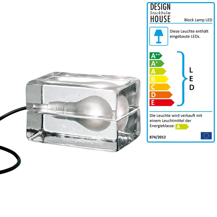 Design House Stockholm - Block Lamp LED, weiss