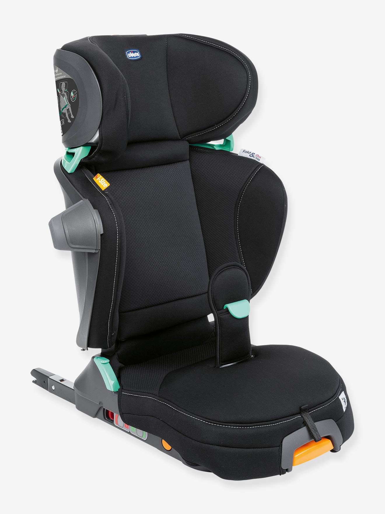 Cadeira auto dobrável Chicco Fold&Go i-Size, preta lisa
