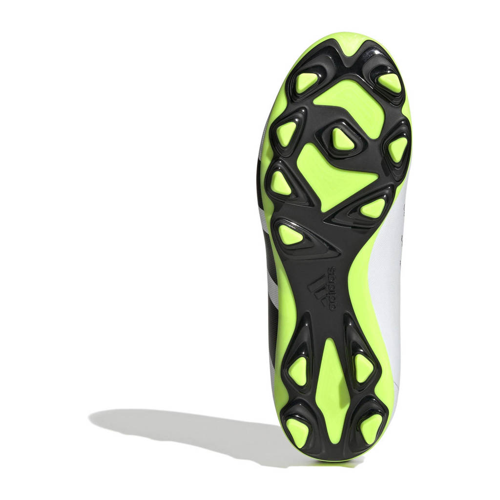 adidas Predator Accuracy.4 FxG junior voetbalschoenen wit/zwart/geel