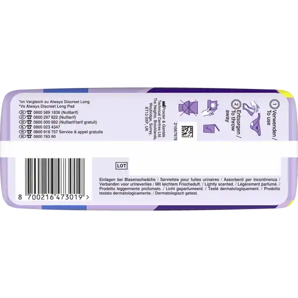 Discreet Inkontinenz Long Plus 8+2