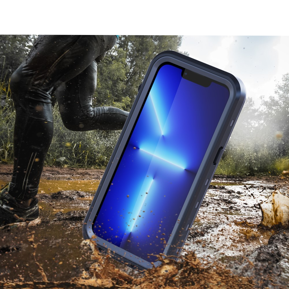 iPhone 13 Pro Wasserfeste MagSafe Outdoor Schutz Hülle mit Aufsteller (IP68) - Schwarz