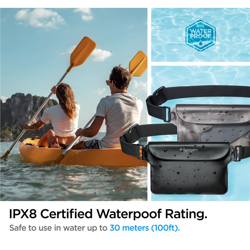Universal Wasserdichte Bauchtasche AquaShield IPX8 (AMP04532) - Schwarz