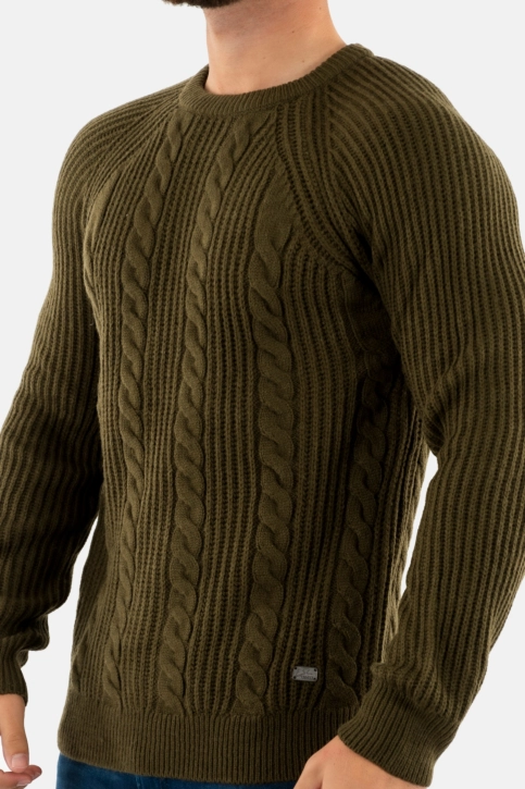 Pull hiver yes zee m853 hd00 0905 verde militare