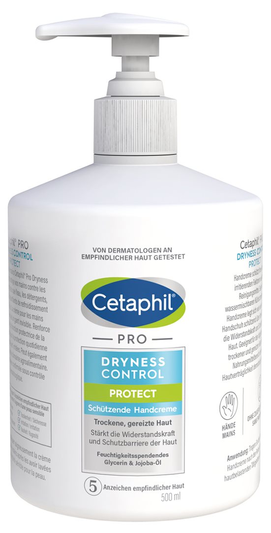 CETAPHIL PRO DRYNESS CONTROL PROTECT schützende Handcreme Creme Handcreme Disp 500 ml