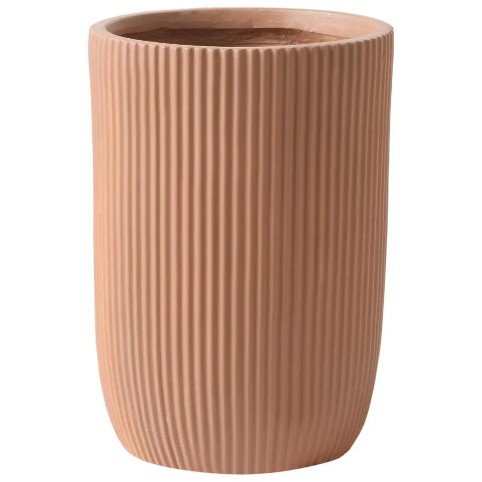 EANTIO - Bloempot - 30 x 30 x 49 cm - Bruin - Kleivezels