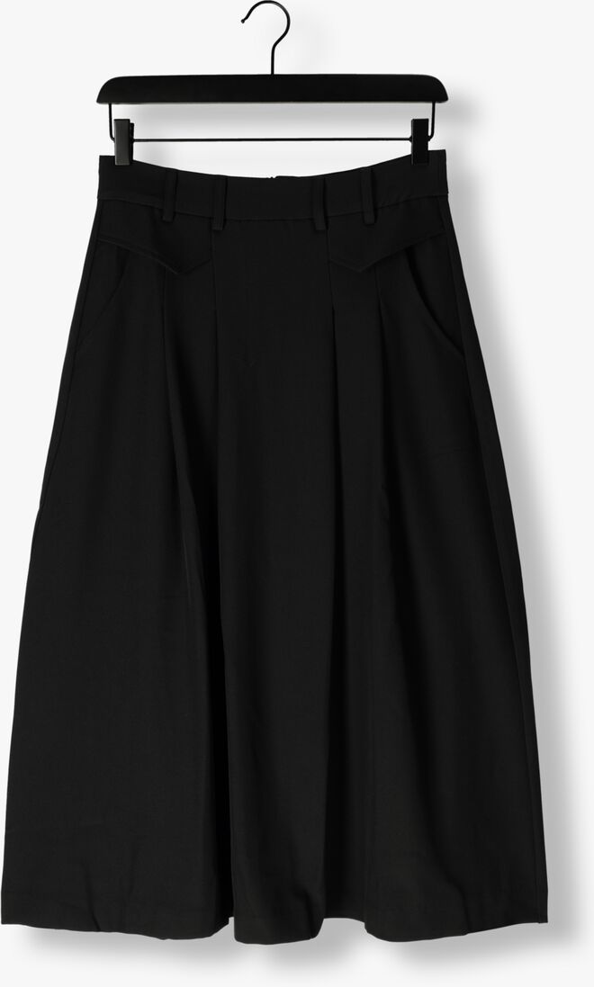 zwarte co'couture midirok luna pocket pleat skirt