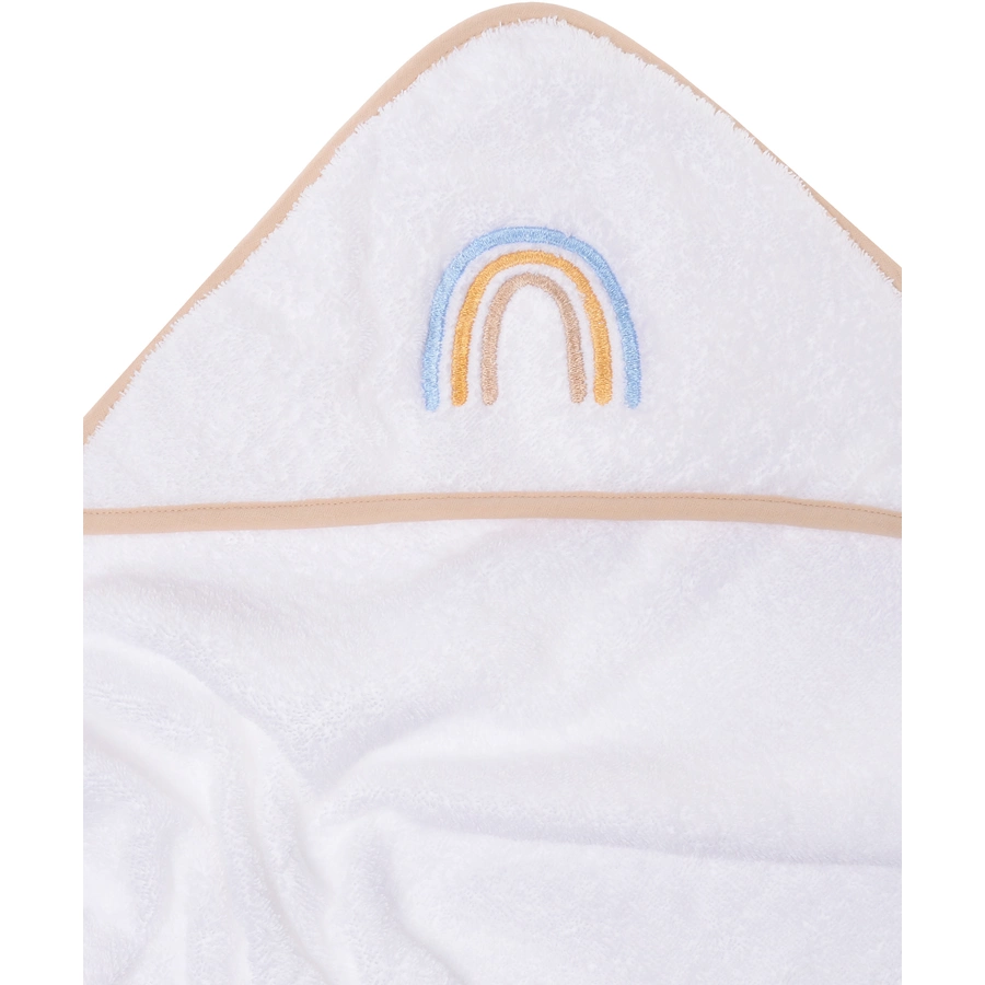 Liliput Kapuzenbadetuch Regenbogen ecru
