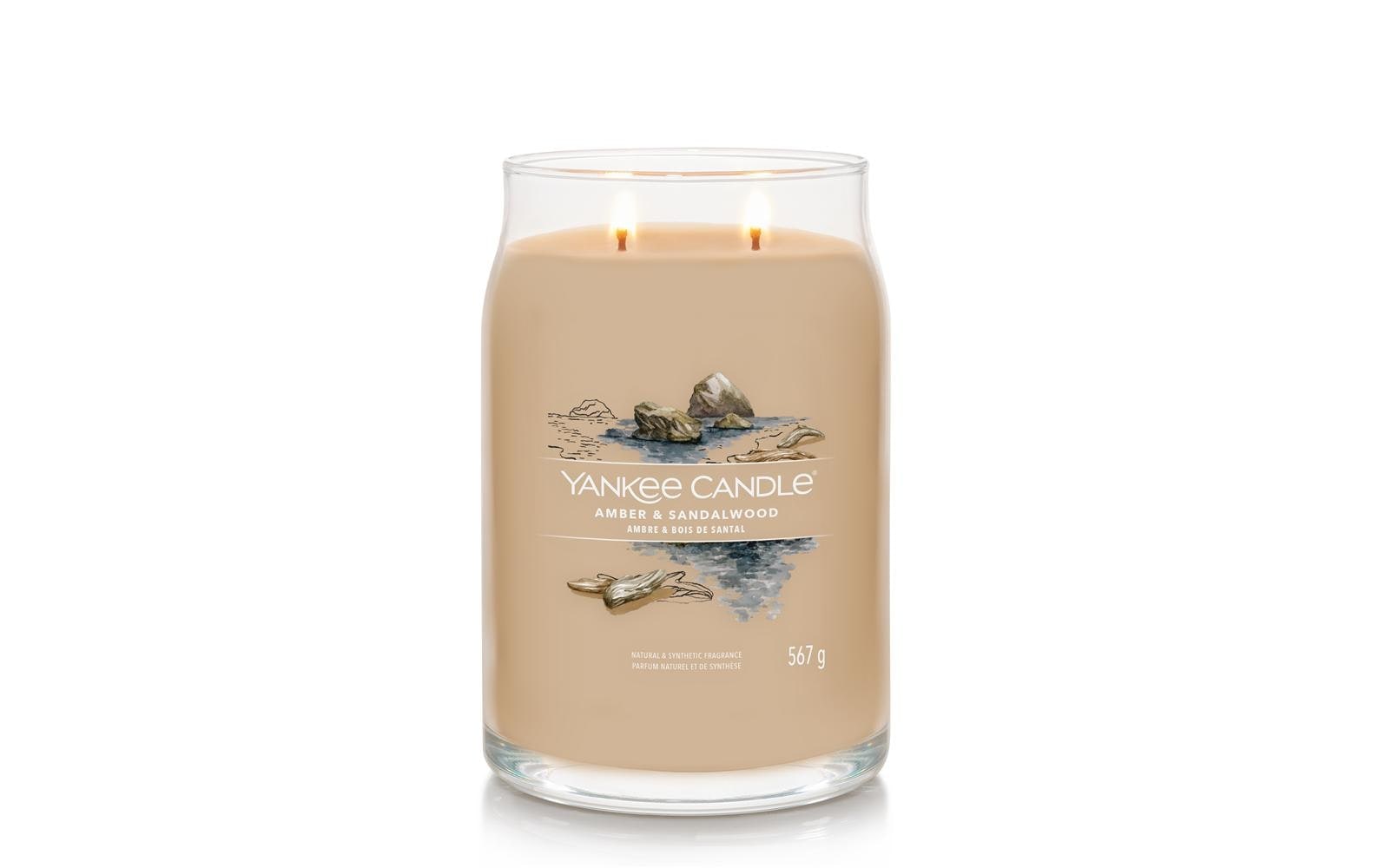 Yankee Candle Duftkerze »Amber & Sandalwood Signature Large Jar«
