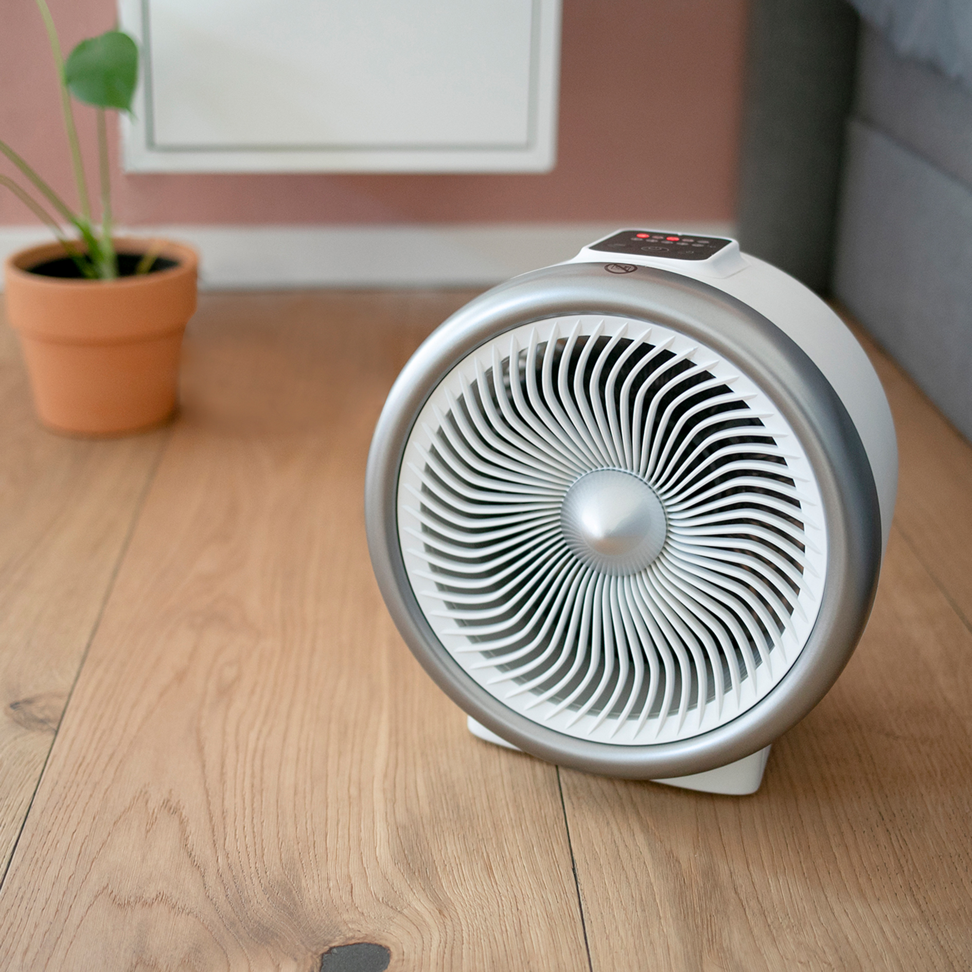 STEBA Ventilator-Heizlüfter - weiß-silber - 2 Leistungsstufen