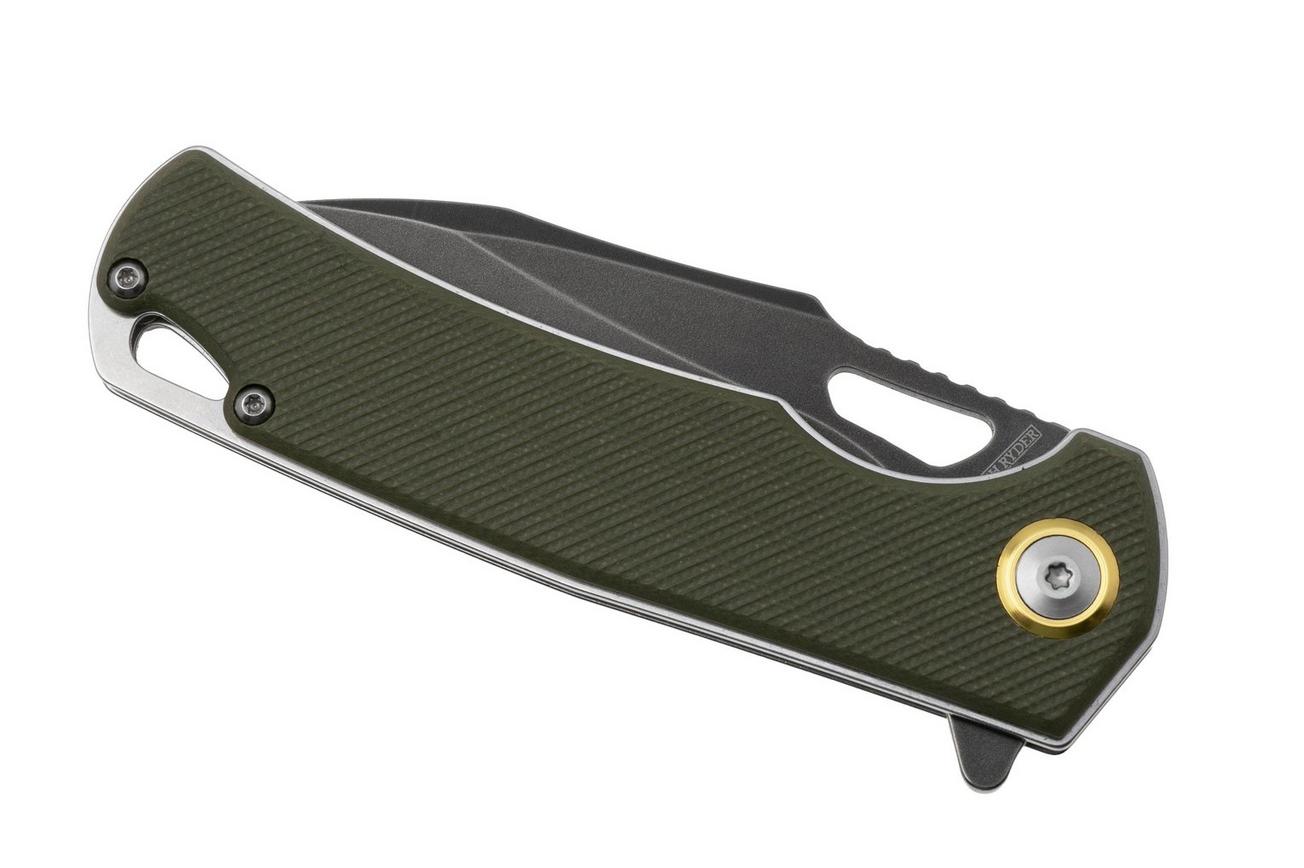 Rough Ryder RR2597 Blackwashed 440, Green Micarta, zakmes