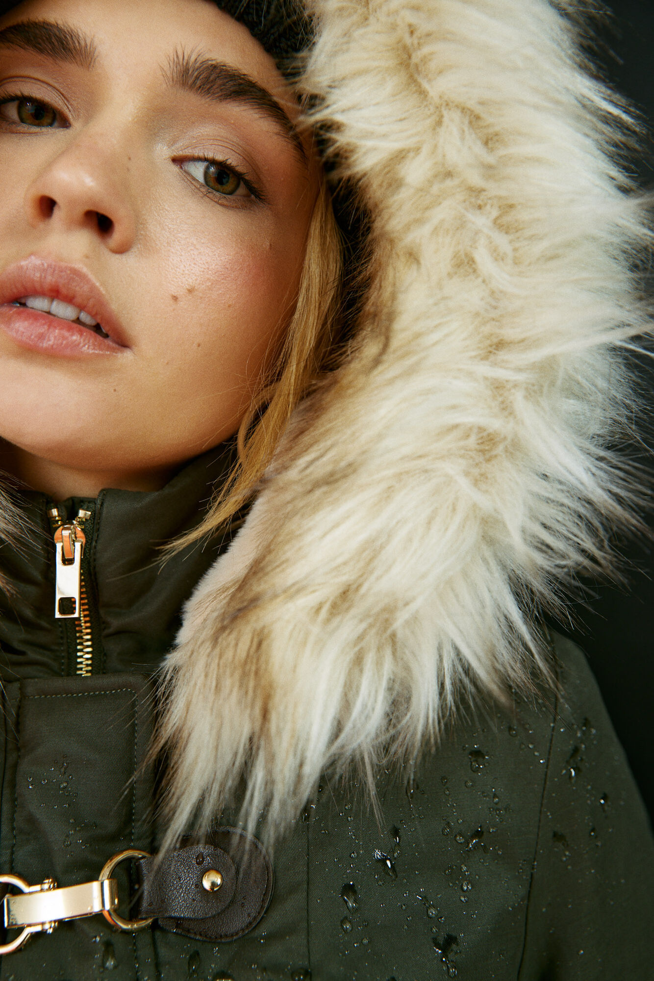 Parka repelente de água Sorona Aura com zíper de metal
