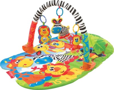 Playgro - Aktivitetstæppe 5-I-1 - Safari