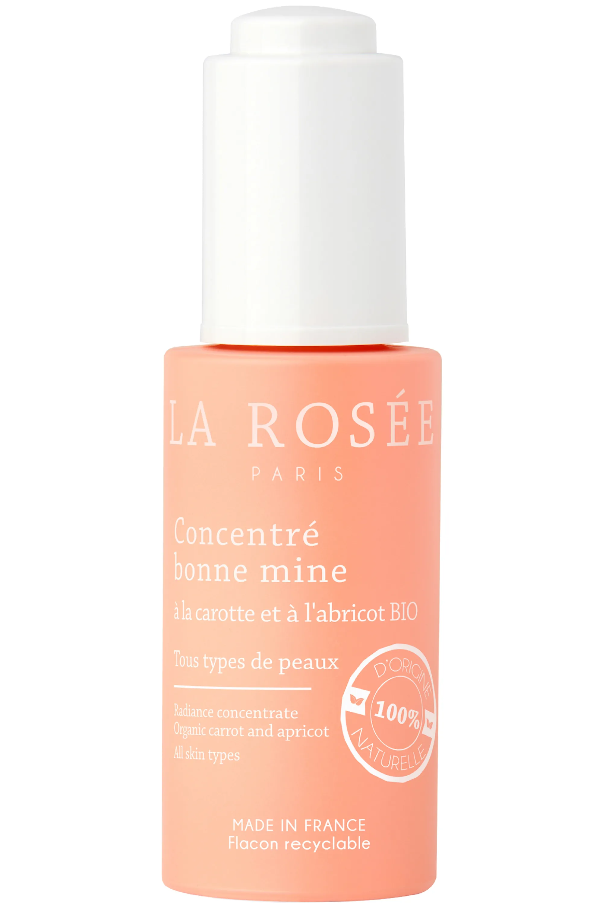 La Rosée Concentré bonne mine à la carotte et à l’abricot bio-30 ml