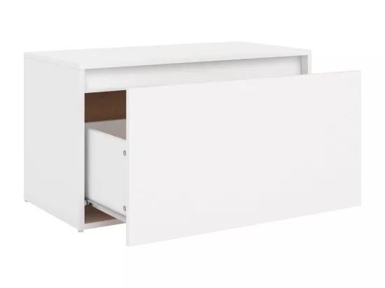 Banc d'entrée 80x40x45 cm Blanc Bois d’ingénierie
