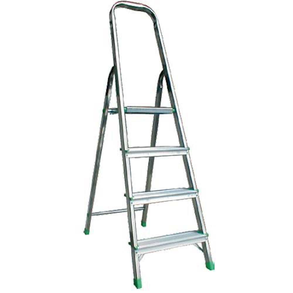 PROREGAL Metalen enkele giraf enkelzijdige aluminium trapladder 3 treden 130 cm hoge ladder Trapladder huishoudladder
