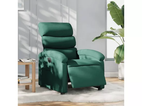 Fauteuil inclinable électrique Vert foncé Tissu