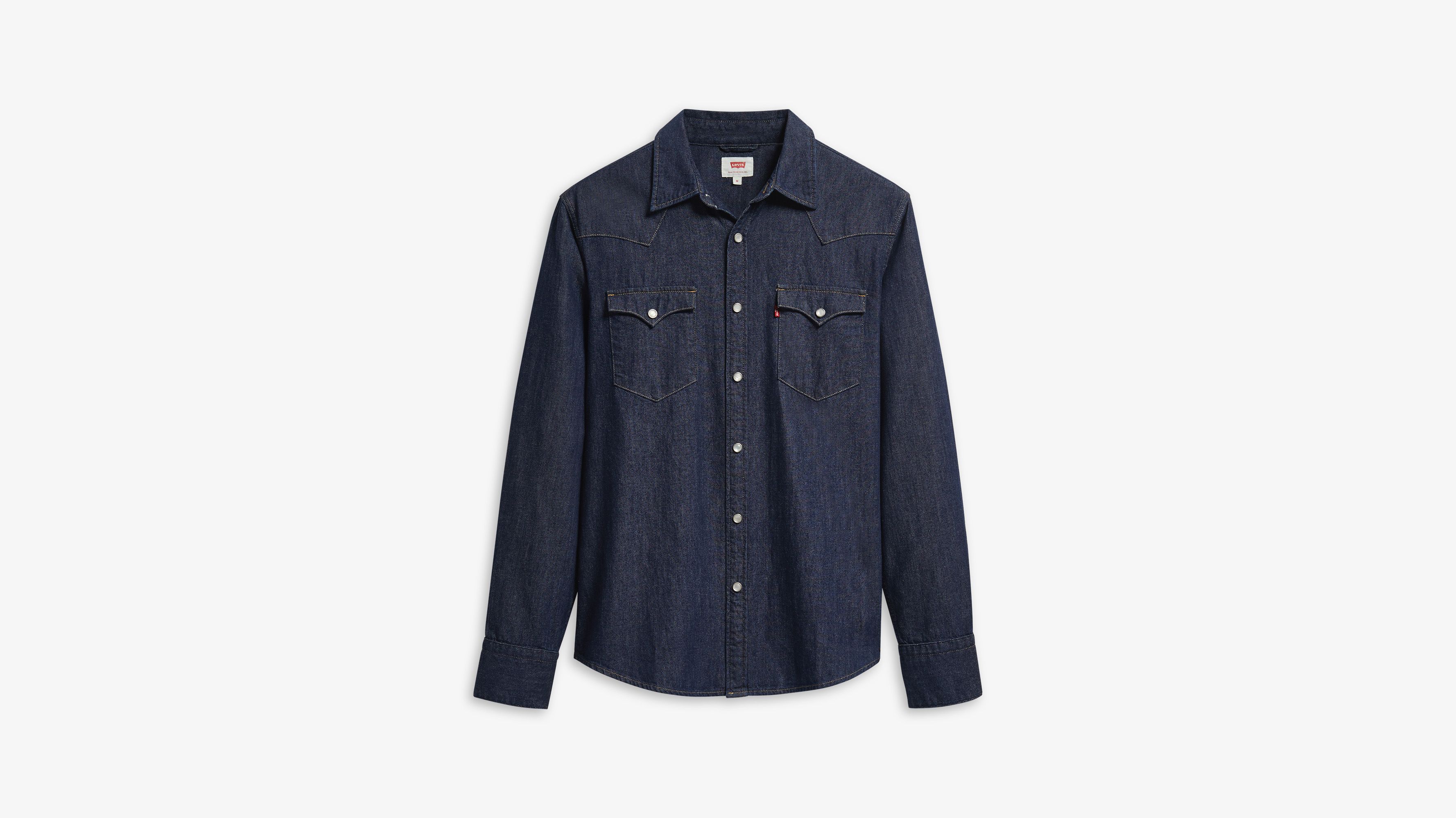 Chemise Barstow Western - Red Cast Rinse Marbled - Bleu