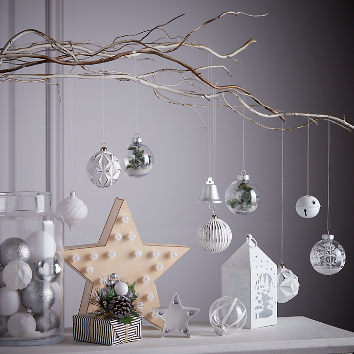 Pack 100 décorations rouge, blanc et argenté